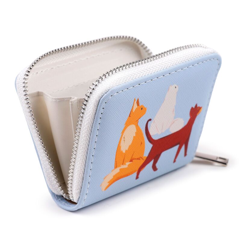 Feline Fine Cats Zip Around Small Wallet Purse - Image 6