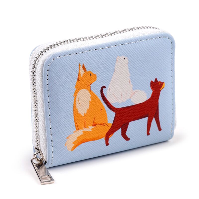 Feline Fine Cats Zip Around Small Wallet Purse - Image 4