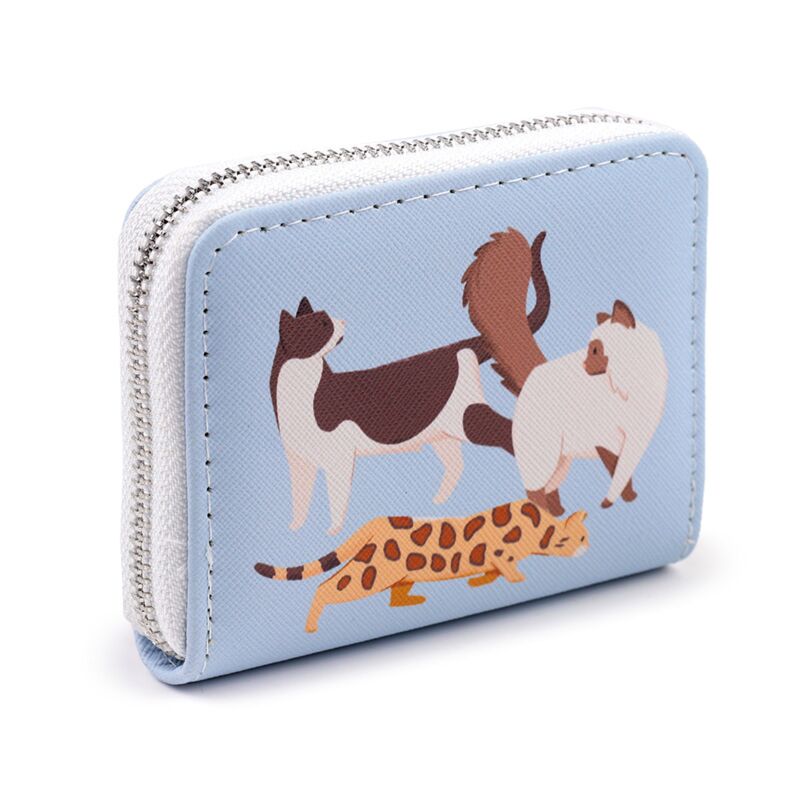 Feline Fine Cats Zip Around Small Wallet Purse - Image 2